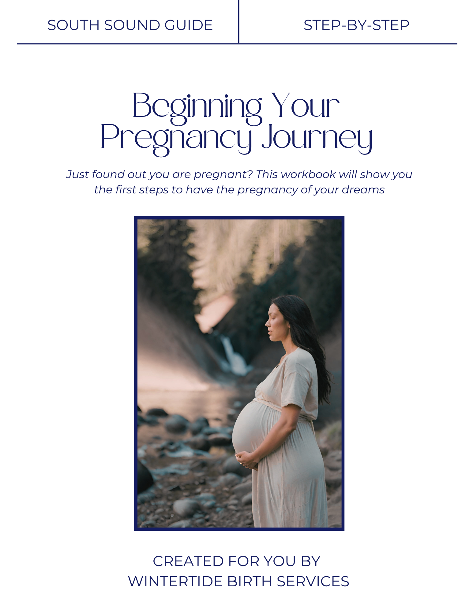 The cover of Free First time parent Tacoma pregnancy guide. Beginning your pregnancy journey